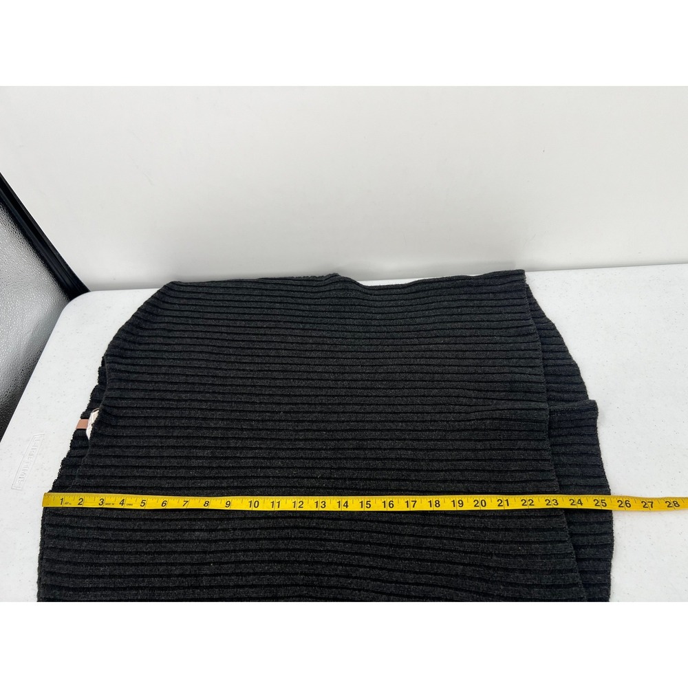 Lunya XS/S Charcoal Gray Ribbed Pima Cotton Alpaca Blend Sweater - Picture 6 of 7